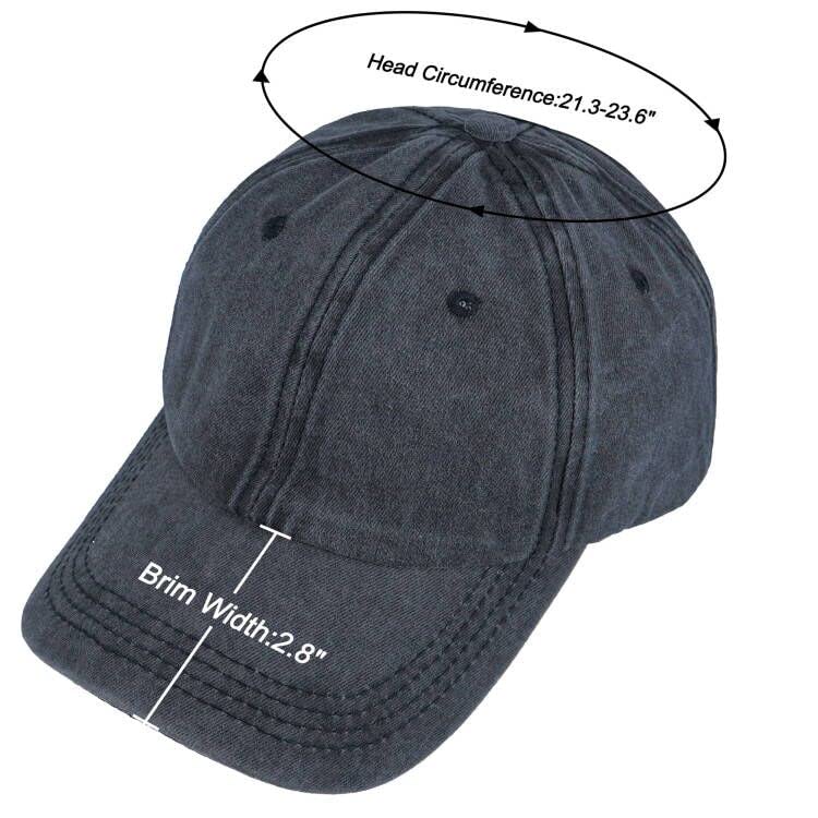 Eohak Ponytail Baseball Hat Distressed Retro Washed Womens Twill - Image 3